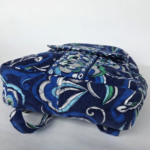 Vera Bradley Mini Backpack Mediterranean Blue Quilted Cotton Travel Bag main image 4